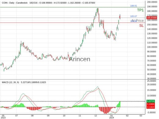 COIN@165.67 Chart