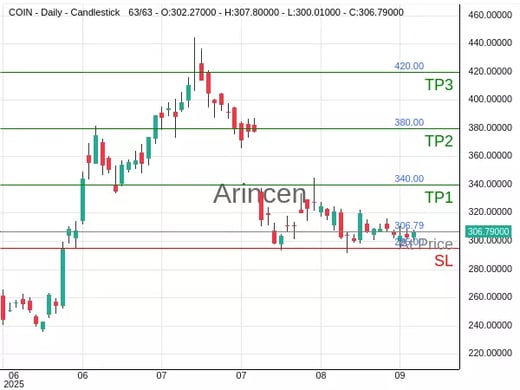 COIN@306.79 Chart